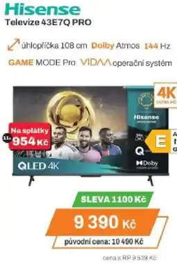 Expert Hisense Televize 43E7Q PRO nabídka