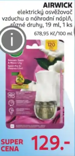 Rossmann AIRWICK elektrický osvěžovač vzduchu a náhradní náplň nabídka