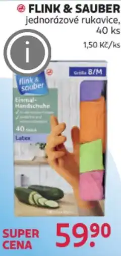 Rossmann FLINK & SAUBER jednorázové rukavice nabídka