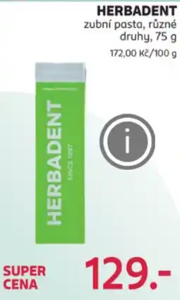 Rossmann HERBADENT zubní pasta nabídka