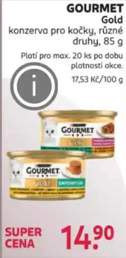 Rossmann GOURMET Gold konzerva pro kočky nabídka