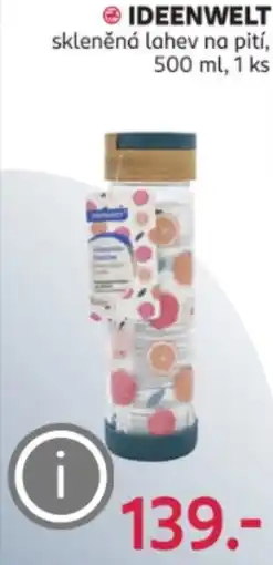 Rossmann IDEENWELT skleněná lahev na pití nabídka