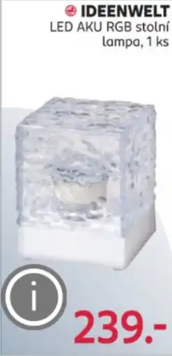 Rossmann IDEENWELT LED AKU RGB stolní lampa nabídka
