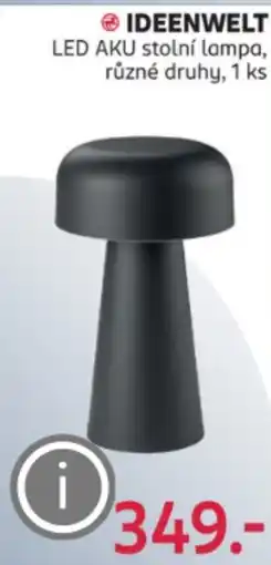 Rossmann IDEENWELT LED AKU stolní lampa nabídka