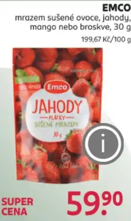 Rossmann EMCO mrazem sušené ovoce, jahody, mango nebo broskve nabídka