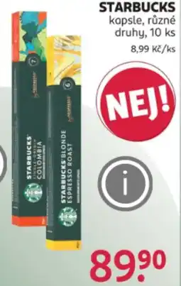 Rossmann STARBUCKS kapsle nabídka