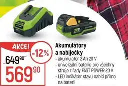 Globus Akumulátory a nabíječky nabídka