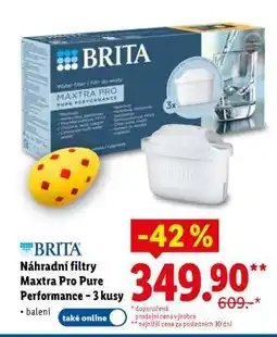 Lidl BRITA Náhradní filtry Maxtra Pro Pure Performance – 3 kusy nabídka