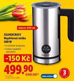 Lidl SILVERCREST NAPĚŇOVAČ MLÉKA 500 W nabídka