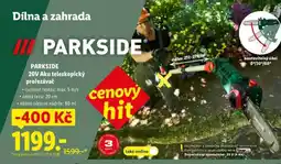 Lidl PARKSIDE 20V Aku teleskopický prořezávač nabídka