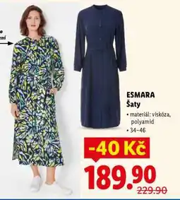 Lidl esmara ŠATY nabídka