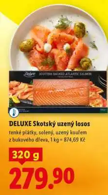 Lidl Deluxe SKOTSKÝ UZENÝ LOSOS nabídka