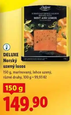 Lidl DELUXE Norský uzený losos nabídka