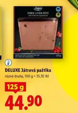 Lidl DELUXE Játrová paštika nabídka