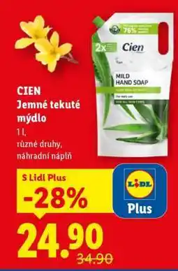 Lidl CIEN Jemné tekuté mýdlo nabídka