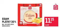 Makro Eidam plátky 30 % nabídka
