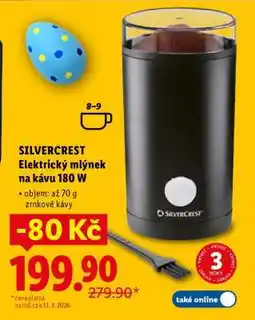Lidl SilverCrest Elektrický mlýnek na kávu 180 W nabídka