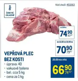 Makro Vepřová plec bez kosti nabídka