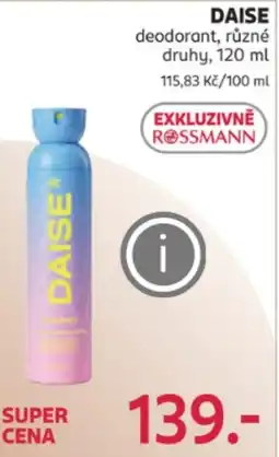 Rossmann DAISE deodorant nabídka