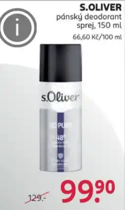 Rossmann S.OLIVER pánský deodorant sprej nabídka