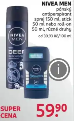 Rossmann NIVEA MEN nabídka