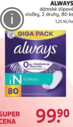 Rossmann ALWAYS dámské slipové vložky nabídka