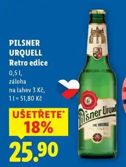 Lidl PILSNER URQUELL RETRO EDICE nabídka