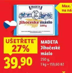 Lidl Madeta Jihočeské máslo nabídka