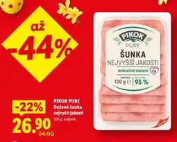 Lidl Pikok Pure Dušená šunka nejvyšší jakosti nabídka