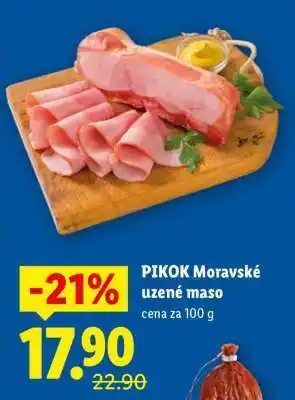 Lidl PIKOK MORAVSKÉ UZENÉ MASO nabídka