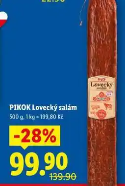 Lidl PIKOK LOVECKÝ SALÁM nabídka