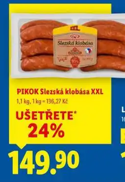 Lidl PIKOK Slezská klobása XXL nabídka
