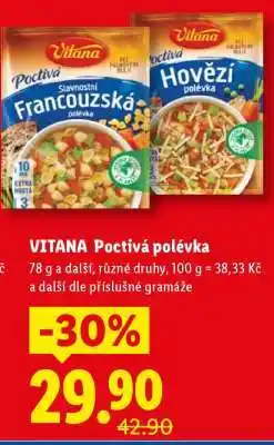 Lidl Vitana Poctivá polévka nabídka