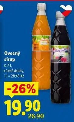 Lidl Ovocný sirup nabídka
