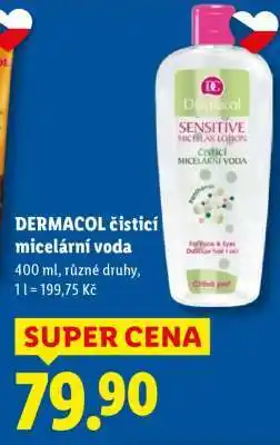 Lidl DERMACOL ČISTICÍ MICELÁRNÍ VODA nabídka