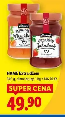 Lidl HAMÉ Extra džem nabídka