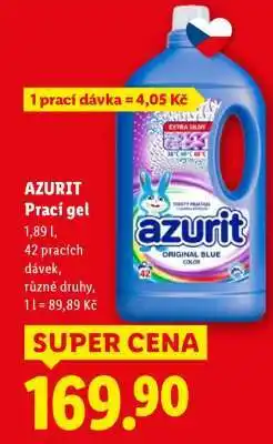 Lidl Azurit prací gel nabídka