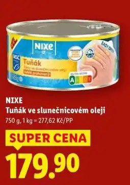 Lidl Nixe Tuňák ve slunečnicovém oleji nabídka