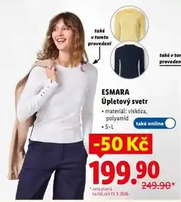 Lidl Esmara ÚPLETOVÝ SVETR nabídka