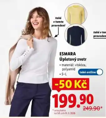 Lidl Esmara ÚPLETOVÝ SVETR nabídka