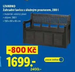 Lidl LIVARNO Zahradní lavice s úložným prostorem, 280 l nabídka