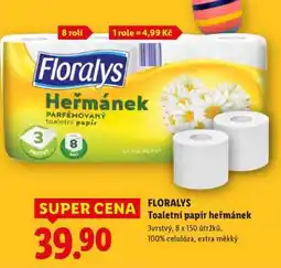 Lidl FLORALYS TOALETNÍ PAPÍR HEŘMÁNEK nabídka
