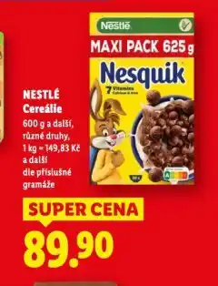 Lidl Nestlé cereýlie nabídka