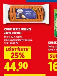 Lidl Závin s náplní nabídka