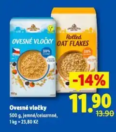 Lidl Ovesné vločky nabídka