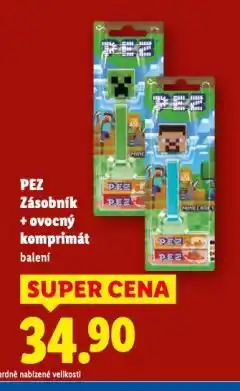 Lidl Pez zásovník + ovocný komprimát nabídka