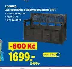 Lidl Zahradní lavice s úložným prostorem 0280 l nabídka