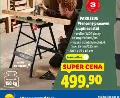Lidl Přenosný pracovní a upínací stůl nabídka
