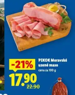 Lidl Moravské uzené maso nabídka