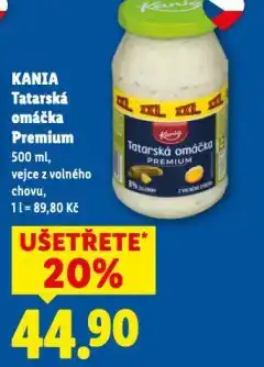 Lidl Kania tatarská omáčka nabídka
